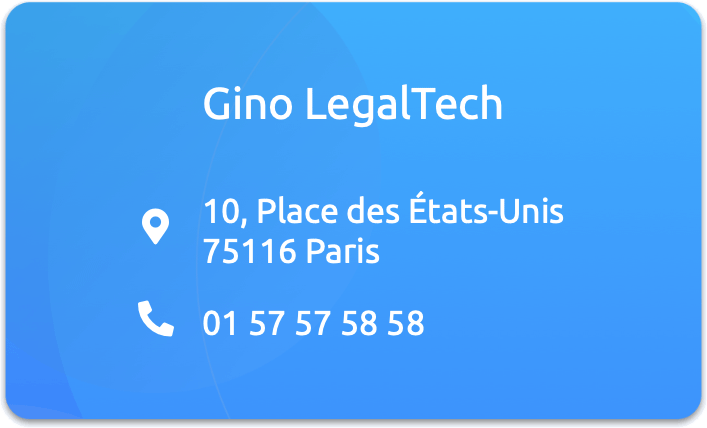 Carte de visite Gino LegalTech